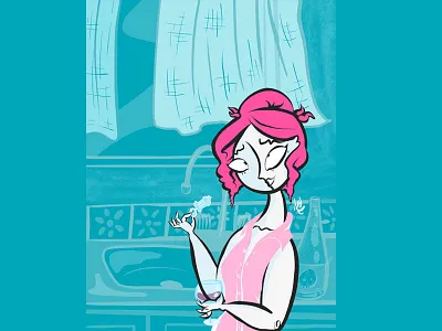 Wine & Me art artist digital art drawing illustration illustrator ipad pro procreate