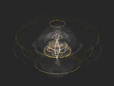 Sci-fi Illustration 03 – Evolution awakening generative geometry illustration particles procedural sci fi techno ui ux