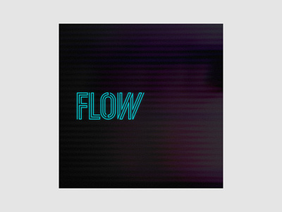 Flow cover custom lettering playlist synthwave