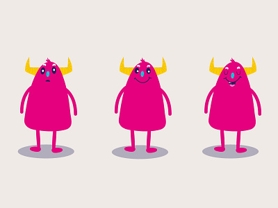 Cute Monster! abstract ai character design cute expressive funny illustration monster pink