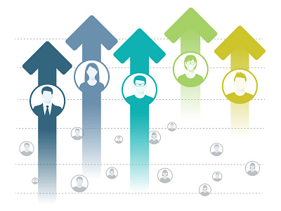 A Step Above Graph arrows color palette comparison graph infographic line graph professional