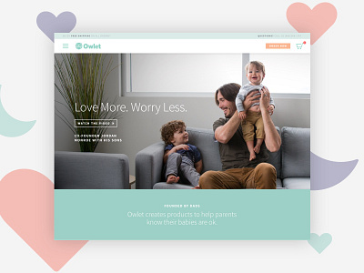 Owlet interface sketch ui ux web design website