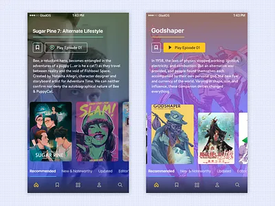 VRV Home Feed app crunchyroll mobile ux verve video vrv