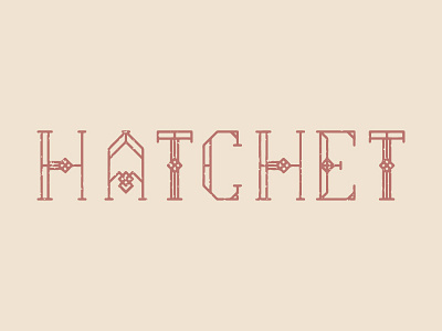 Hatchet aztec concept geometric handlettering texture