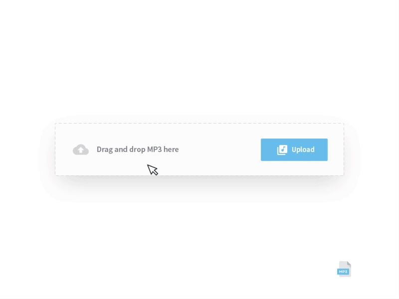 Drag & Drop Uploader animation drag drop images interaction mouse mp3 principle ui upload uploader uploading ux