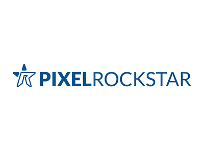 PixelRockstar Logo blue logo logotype pixel plugin rockstar star wordpress wp