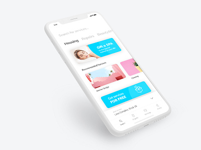Domestic Services Mobile App app housing interface iphone iphone x mobile mobile app service ui ui design ux ux design