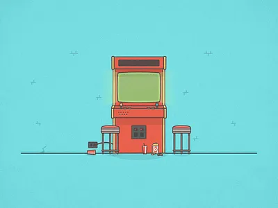 Retro Arcade Machine arcade design game gaming icon illustration player retro toy vector video game vintage