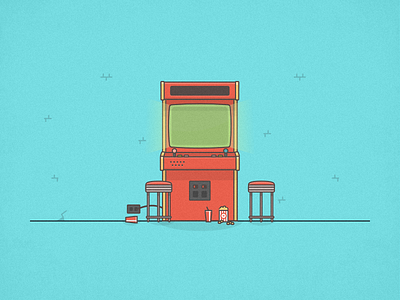 Retro Arcade Machine arcade design game gaming icon illustration player retro toy vector video game vintage