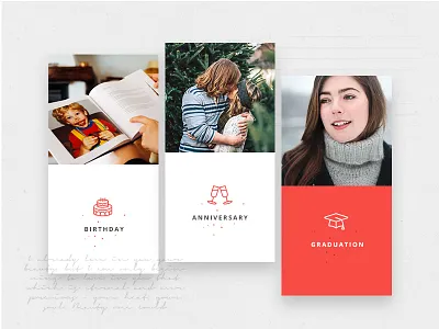 From A Birdie homepage icons landing page webdesign