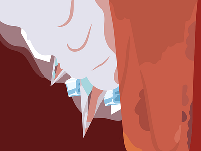 Snow, ice and two "hidden" ice cubes, under ceiling of the cave asset game ice