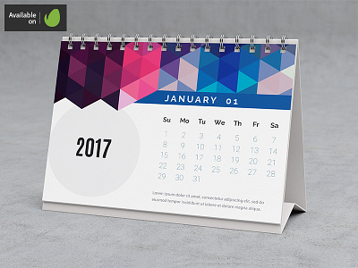 A5 Desk Calendar Mock-Up business calendar calendrier desk desktop mock up mockup page paper spiral