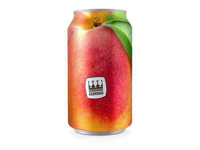 The Fuzz beer can craft beer fruit ipa packaging peach sticker