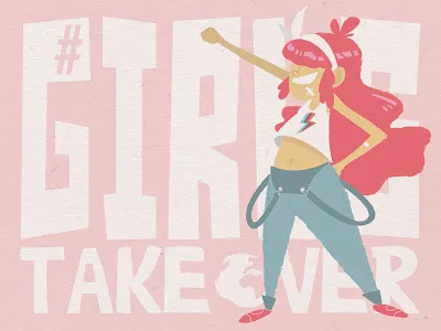 #GirlsTakeover dayofthegirl girl girlstakeover illustration proud rebel smile