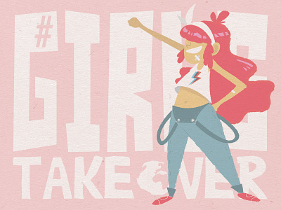 #GirlsTakeover dayofthegirl girl girlstakeover illustration proud rebel smile