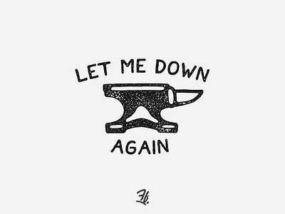 Let me down again... handlettering lettering logotype orange splash watercolor