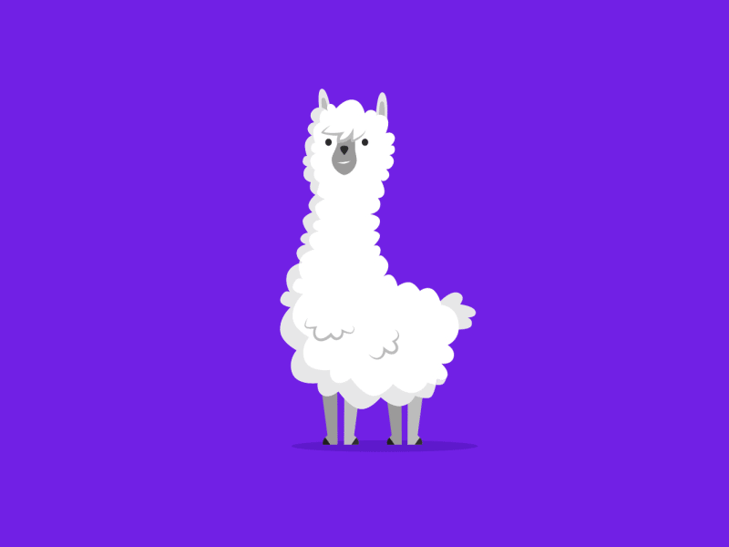 Lama animation character concept illustration lama quibbles