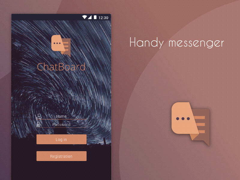 Chatboard android chat erminedesign messenger sketch ui ux