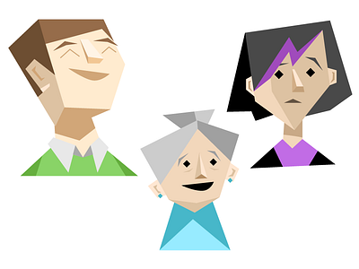 Geo People characters geometric illustration