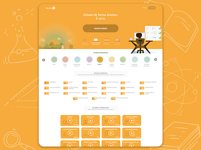 Landingpage academy ilustration school strategy ui ux vallue offer