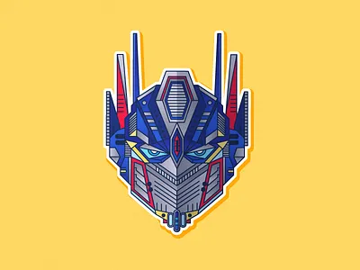 Optimus Prime design follow icon illustration logo optimus prime robot transformers vector