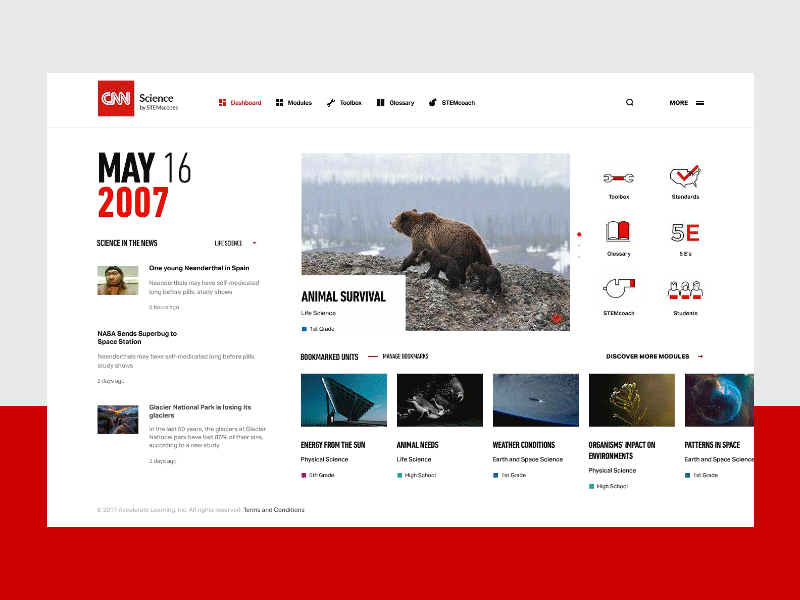Cnn Science CNN Science Education Platform by Rolf Jensen on Dribbble