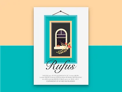 Short VR Film Poster 2d dog fall film frame illustration window