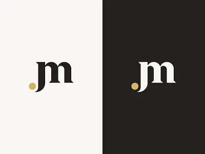 Personal monogram update jm letters logo monogram serif