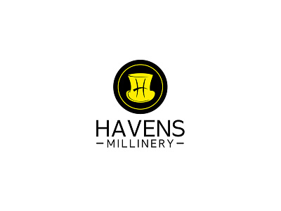 Havens Millinery Logo brand branding flat hat maker honest logo logo design minimal pictorial simple