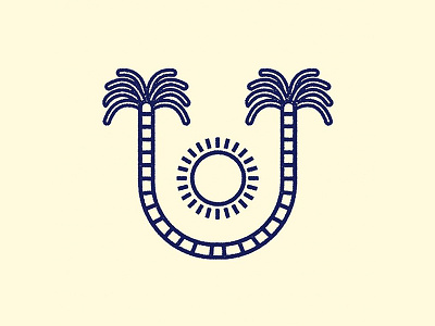 Infinity Palms design drawing graphic design grit icon illustration lines palm tree paradox sun tree tropical