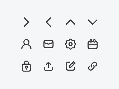 Simple line app icons app icons pixel perfect ui