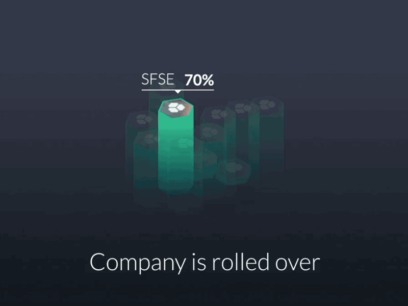 Honeycomb 3D Bar Chart 3d animation bar chart data visualization grid hexagon ui vector