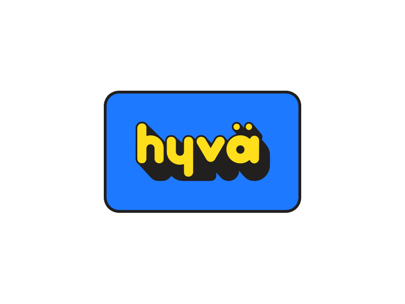 hyvä II branding elephant fun graphic design illustration kids product design simple toys typography