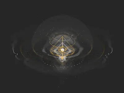 Sci-fi Illustration 04 – Unity awakening generative geometry illustration particles procedural sci fi techno ui ux