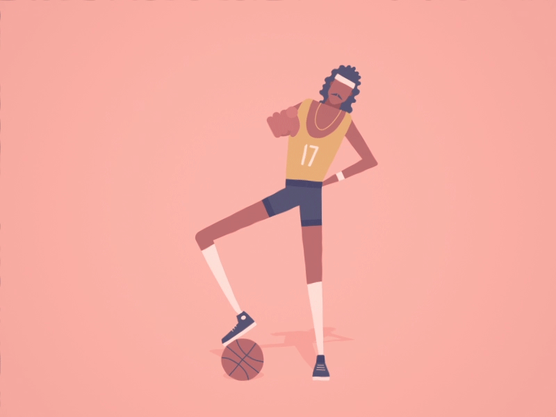 You Tryna' Run? basketball character gif loop