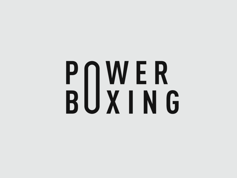 Boxing logo animation boxing brand gif logo power