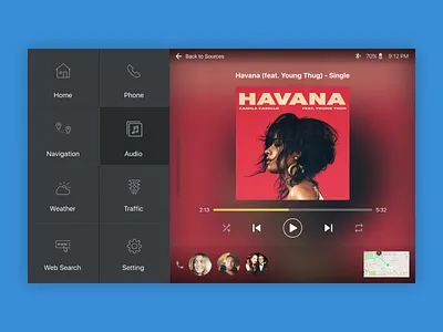 Car Dashboard - Audio audio car dashboard music navigation player touch
