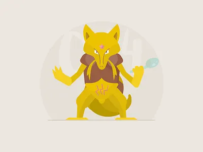 064 Kadabra 100days daily day pokemon series set sketch vector