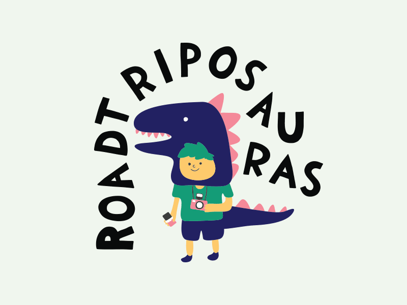 Roadtripasauras animation animation camera dinosaur exploring fun gif illustration kid project roadtripasauras vector walker family goods