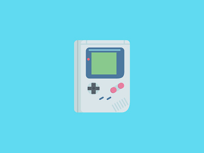 Gameboy! blue childhood gameboy icon illustration nintendo play vector