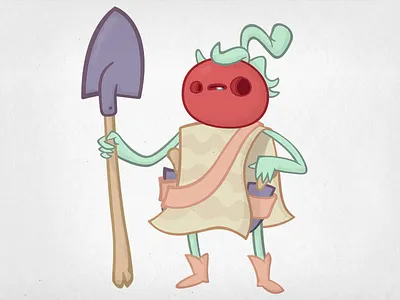 Tomato Boy character design illustration stickermule tomato