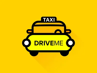 Taxi App Logo Concept app bright cab colors creative driver logo taxi user yellow