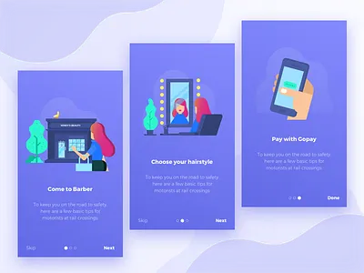 Title : Barberose - Hairdressers apps android apps beauty illustration ios landing landingpage modern page purple salon trends