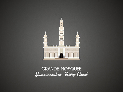 Yamoussoukro Grande Mosquee illustration africa design flat flat design illustration flatdesign graphicdesign ill0graph illograph illustration ivorycoast yamoussoukro
