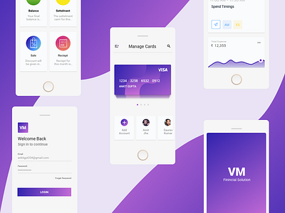 VM Finance card finance app mobile app payment shopping ui upi ux vm finance