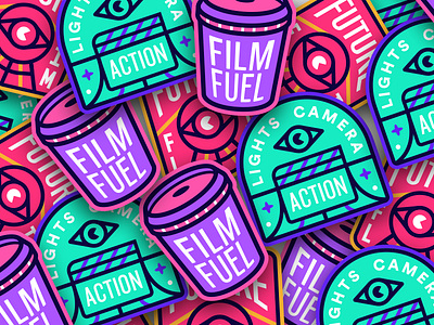 Cinema Badges badges camera cinema eye film light stamp