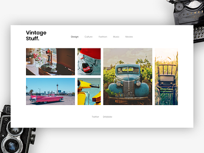 Vintage CSS Grid css design grid interaction type typography ui ux vintage web website