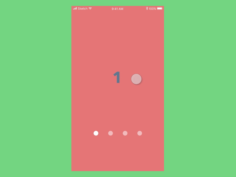 Fluid Dots flinto paging prototype