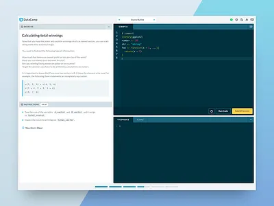 New Learning Interface datacamp datascience learning python r ui ux