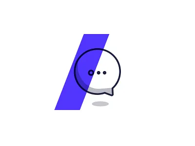 Speech Bubble blue bubble contrast icon illustration speech vector